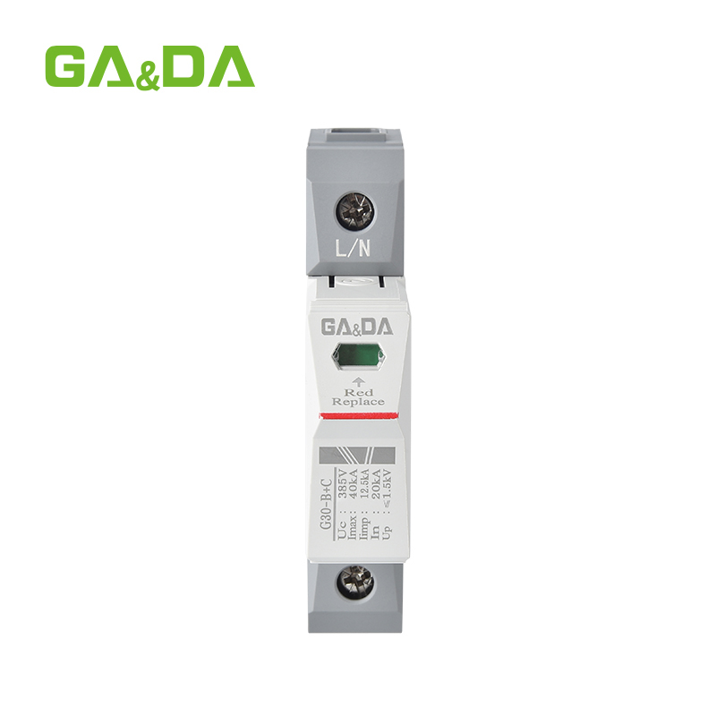 Ac Surge Protector - 1-polige klasse B+C DIN-rail SPD T1+T2