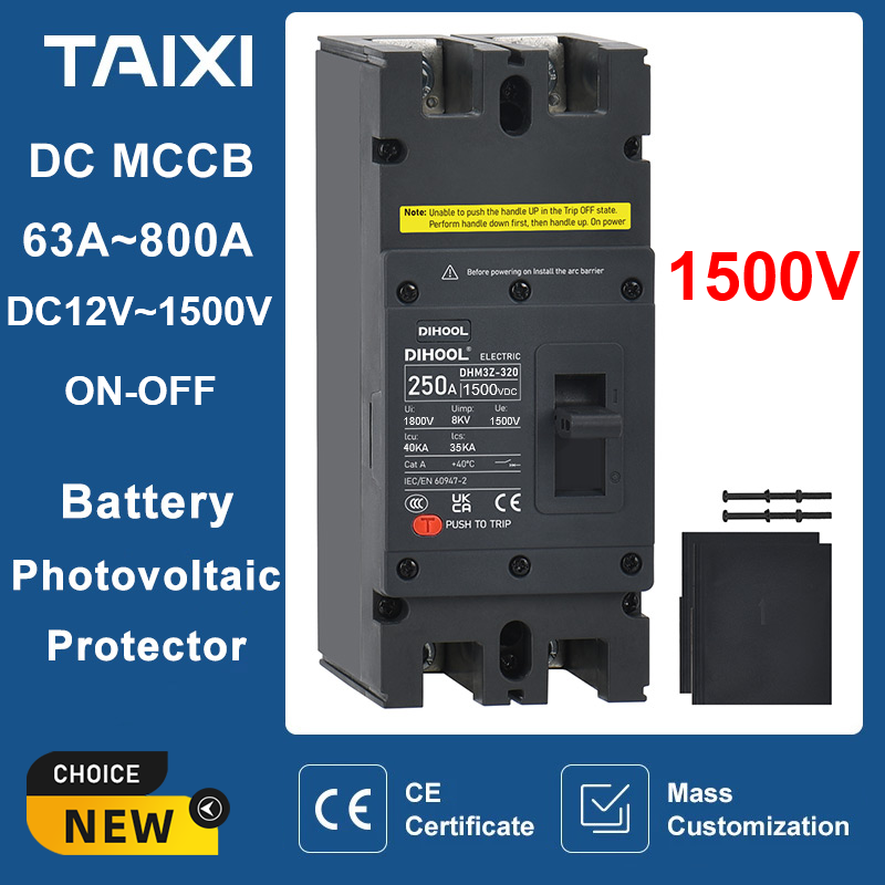 Ac Surge Protector - DC MCCB Gegoten stroomonderbreker 2P 1500V