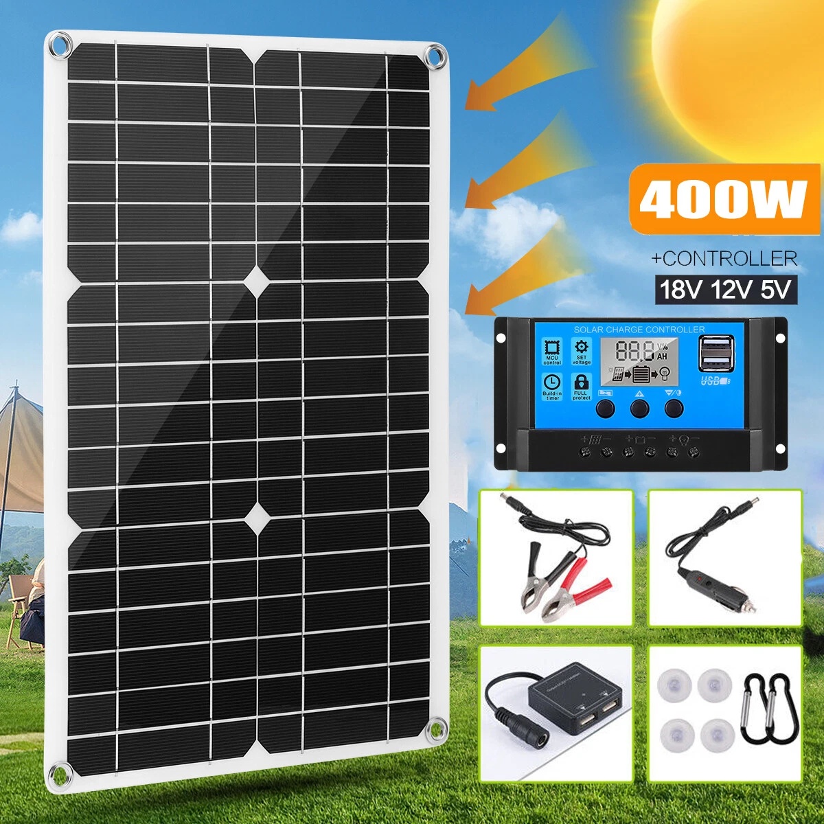 400W semi-flexibele zonnepanee - Rv Solar Kit 400W recensie en prijs