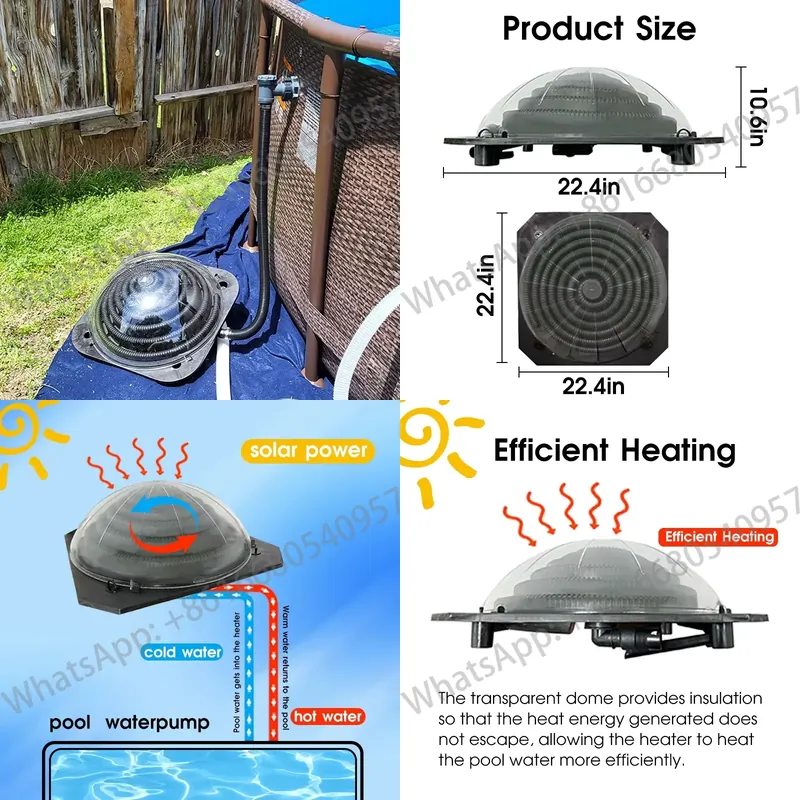 Draagbaar zwembad zonne-verwar - Solar Water Pump recensie en prijs